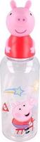Alum Detská fľaša na vodu 560 ml s viečkom 3D figúrkou Prasiatka Pepy
