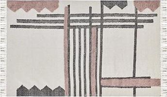 Bavlnený koberec 160 × 230 cm béžová/čierna MURADIYE, 303279