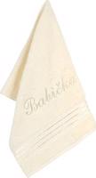 BELLATEX s.r.o. Froté uterák 50 × 100 Linie L/712 vanilkový s výšivkou Babička