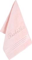 BELLATEX s.r.o. Froté uterák 50 × 100 Linie L/719 ružový s výšivkou Babička