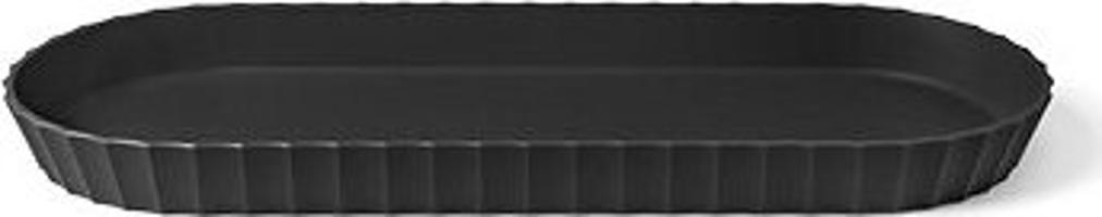 Blim Plus Servírovacia tácka oválna Minerva M VS6-010 Carbon Black, 37,5 cm