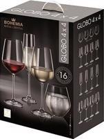 BOHEMIA ROYAL CRYSTAL Globo súprava 16 ks