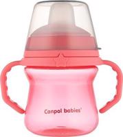 Canpol babies hrnček so silikónovým piťkom FirstCup 150 ml, ružový