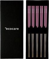 ECOCARE Kovové Sushi Paličky Box Silver-Pink 10 ks