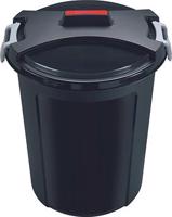 HEIDRUN Kôš na odpadky 55 × 65 cm 75 l okrúhly čierny, plast