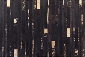 Hnedo-zlatý patchwork koberec z hovädzej kože 140 × 200 cm ARTVIN, 57754