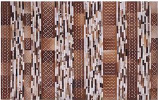 Hnedý kožený koberec 160 × 230 cm HEREKLI, 202891