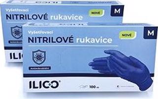 ILICO antimikrobiálne nitrilové rukavice M, 100 ks