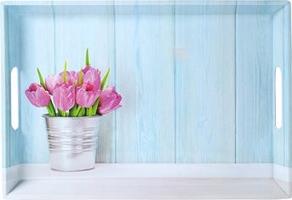 Kesper Servírovacia tácka motív tulipány 50 × 35 cm