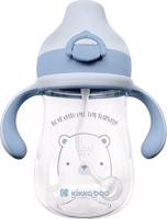 KikkaBoo Hrnček so silikónovou pitkou 300 ml Bear with me Blue