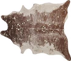 Koberec z umelej hovädzej kože s potlačou 130 × 170 cm hnedý/zlatý BOGONG, 309225