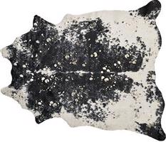 Koberec z umelej hovädzej kože so škvrnami 130 × 170 cm čierny / biely BOGONG, 309373