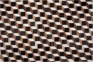 Kožený koberec biely 140 × 200 cm ALPKOY, 160461