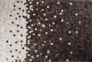 Kožený patchworkový koberec 160 × 230 cm hnedo-čierny EYIM, 200552