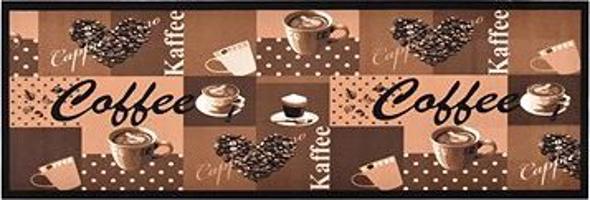 Kuchynský koberec prací Coffee, hnedý, 60 × 180 cm