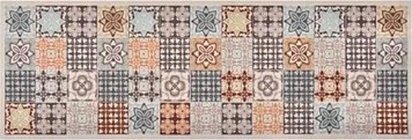 Kuchynský koberec prateľný farebná mozaika 45 × 150 cm