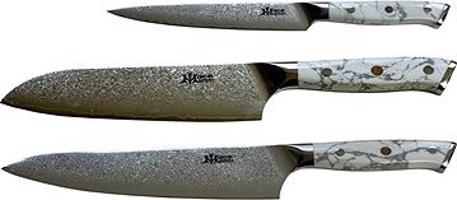 MaceMaker White Stone SanMai Kuchynské nože 3 ks