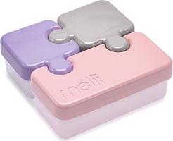 Melii Desiatový box Puzzle ružový, fialový, sivý
