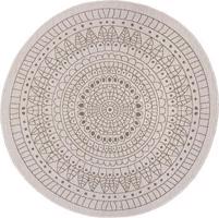 NORTHRUGS Kusový koberec Twin-Wendeteppiche 105475 Linen kruh, 140 × 140 cm