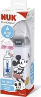 NUK FC+ fľaša Mickey s kontrolou teploty 300 ml, sivá