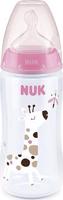 NUK FC+ fľaša s kontrolou teploty 300 ml, ružová