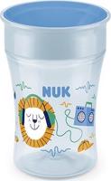 NUK hrnček Magic Cup s viečkom 230 ml – modrý, mix motívov