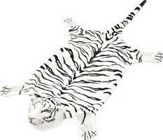 Plyšový koberec tiger 144 cm biely