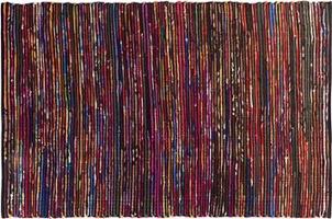 Rôznofarebný bavlnený koberec v tmavom odtieni 140 × 200 cm BARTIN, 57538