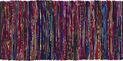 Rôznofarebný bavlnený koberec v tmavom odtieni 80 × 150 cm BARTIN, 57537