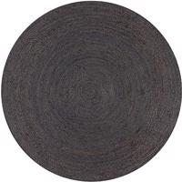 Ručne vyrobený koberec z juty okrúhly 120 cm tmavosivý