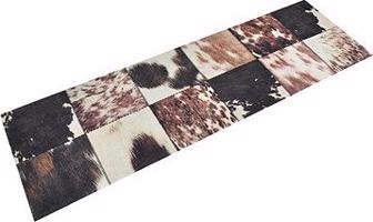 SHUMEE Kuchynský koberec, umývateľný, 60 × 180 cm, zamat, zvieracie kože