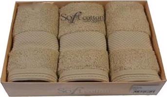 Soft Cotton darčeková súprava malých modalových uterákov Deluxe, 3 ks, béžová