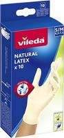 VILEDA Natural Latex rukavice S/M 10 ks