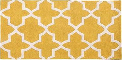 Žltý bavlnený koberec 80 × 150 cm SILVAN, 62661